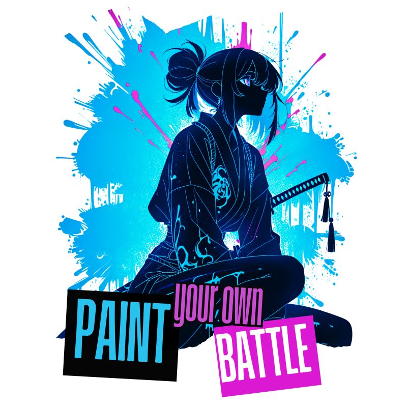 Paint Your Own Battle – Anime Samurai Artwork